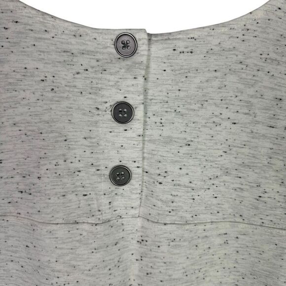 J Jill Small Tunic Cream Gray Black Speckled Ponte Cuffed Sleeve Top - Picture 5 of 7